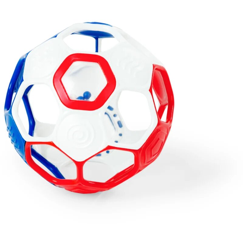 Oball Rattle Goals™ senzorična žogica Red White & Blue 0m+ 1 kos