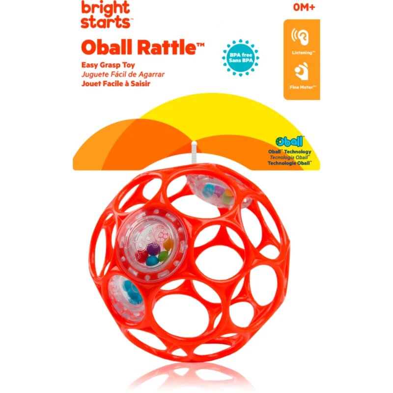 Oball Rattle ropotuljica za otroke od rojstva 1 kos