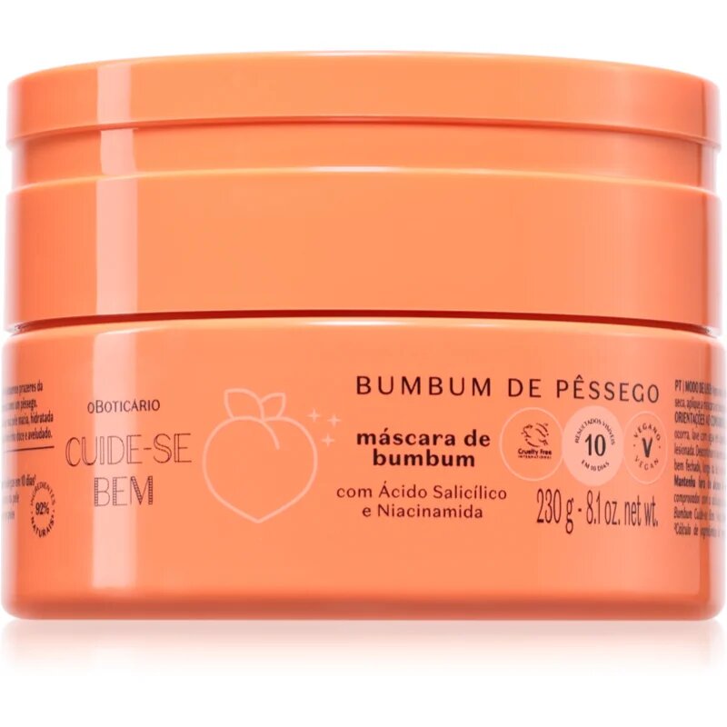 oBoticário Cuide-se Bem Bumbum de Pêssego maska za zadnjico in boke 230 g