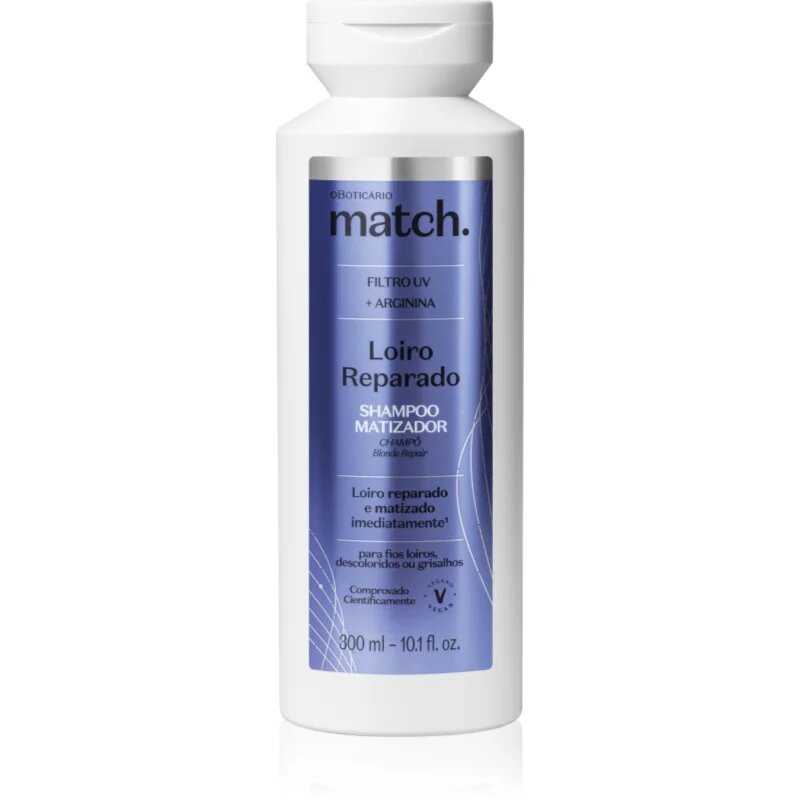 oBoticário Match. Blonde Repair regeneracijski šampon za blond lase 300 ml