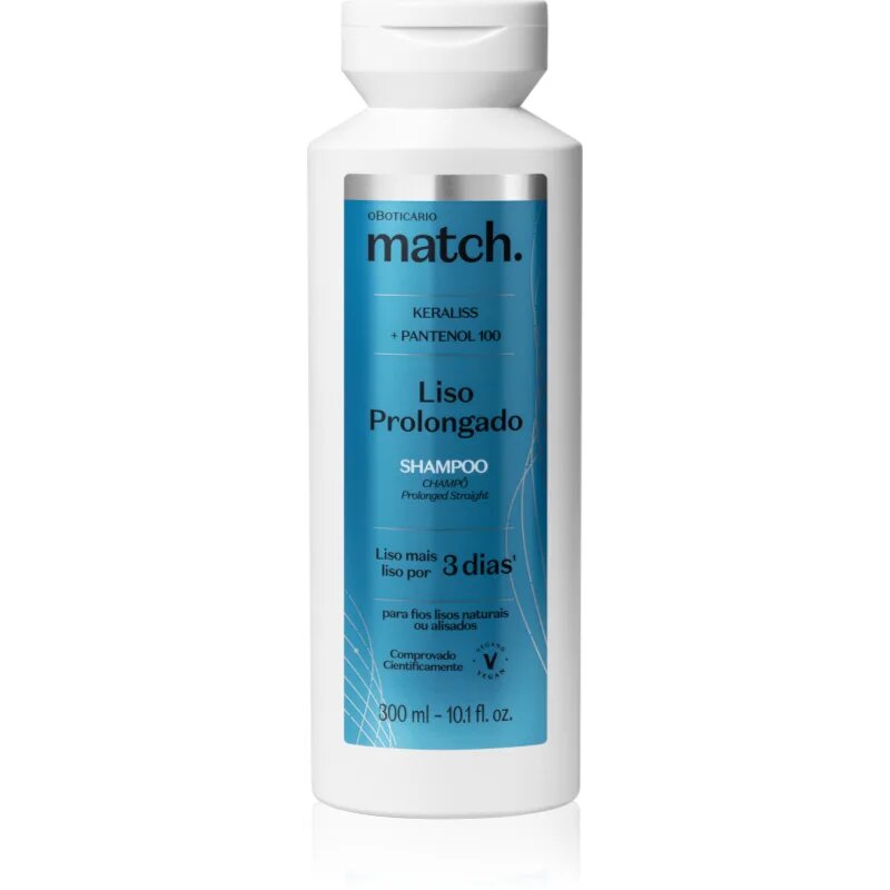 oBoticário Match. Liso Prolongado vlažilni šampon 300 ml