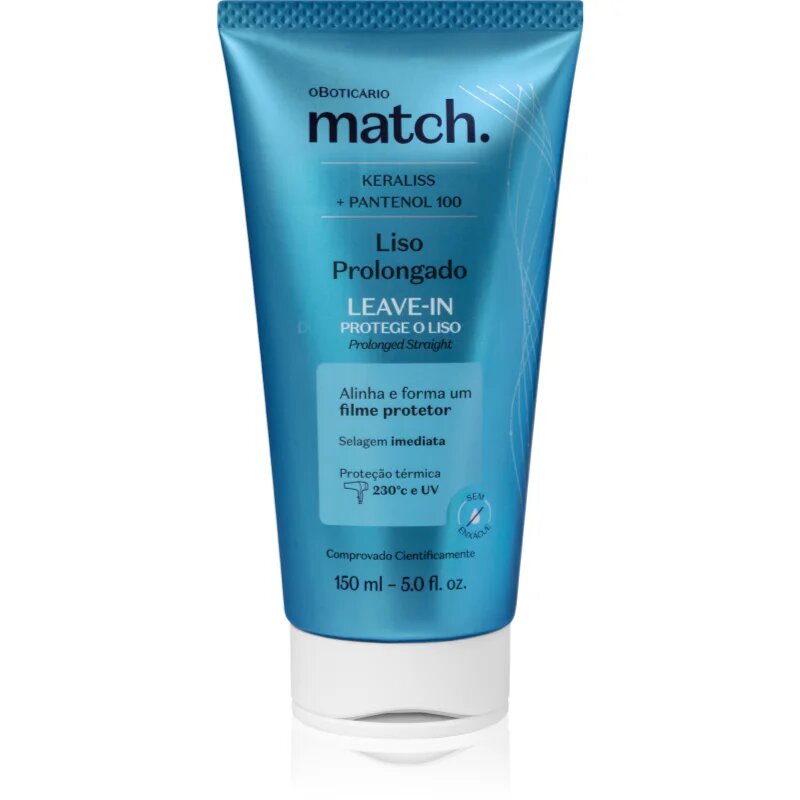 oBoticário Match. Prolonged Smooth balzam brez spiranja za glajenje las 150 ml