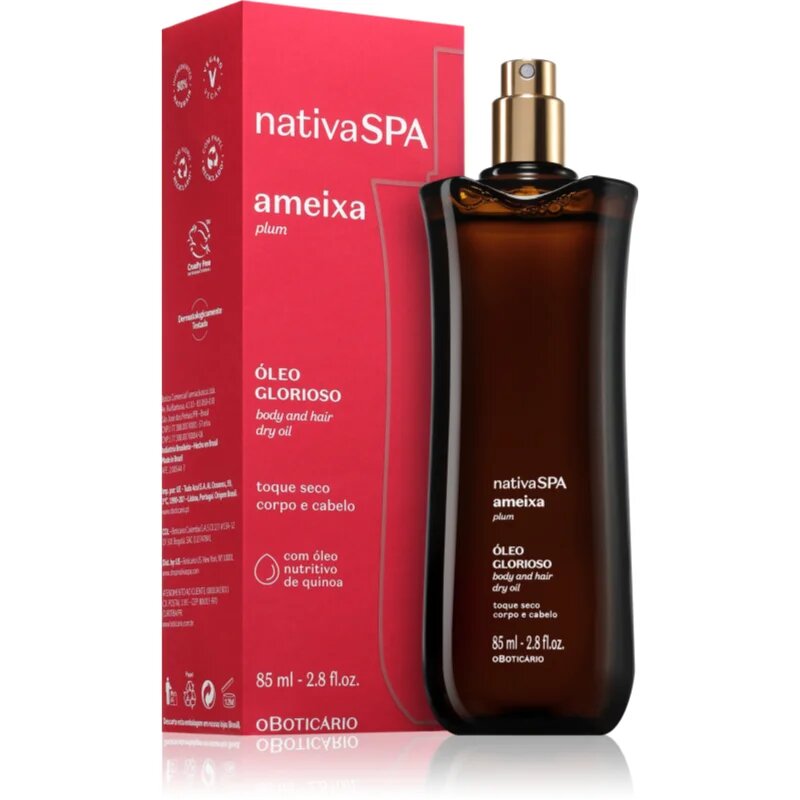 oBoticário Nativa SPA Ameixa olje za telo in lase 85 ml