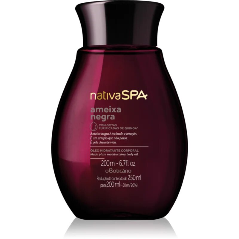 oBoticário Nativa SPA Black Plum vlažilno olje za telo 200 ml