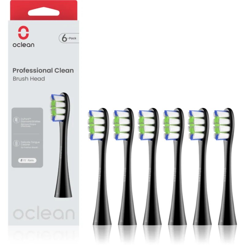Oclean Professional Clean P1C5 nadomestne glave Črno 6 kos