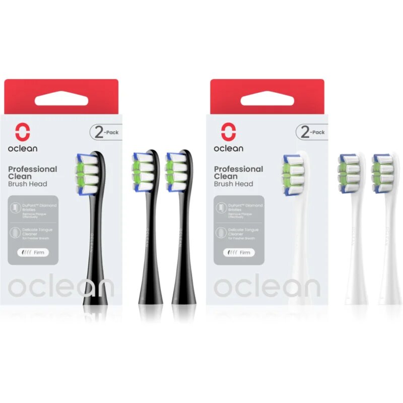 Oclean Professional Clean Set nadomestne glave za zobno ščetko Black & White