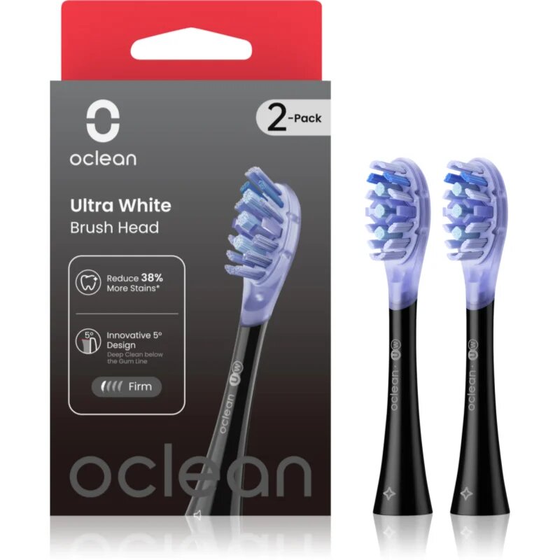 Oclean Ultra White UW02 nadomestne glave Black 2 kos