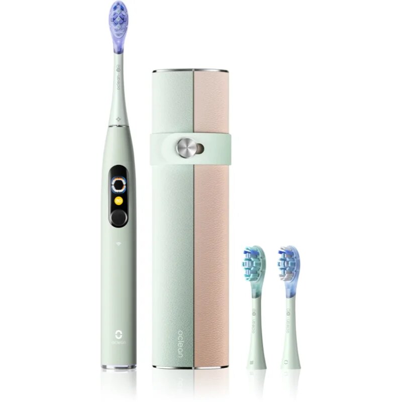 Oclean X Ultra 20 Set sonična zobna ščetka + 2 nadomestni glavi s potovalnim etuijem Green