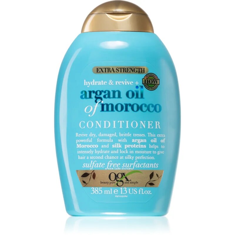 OGX Argan Oil Of Morocco Extra Strenght obnovitveni balzam za poškodovane lase 385 ml