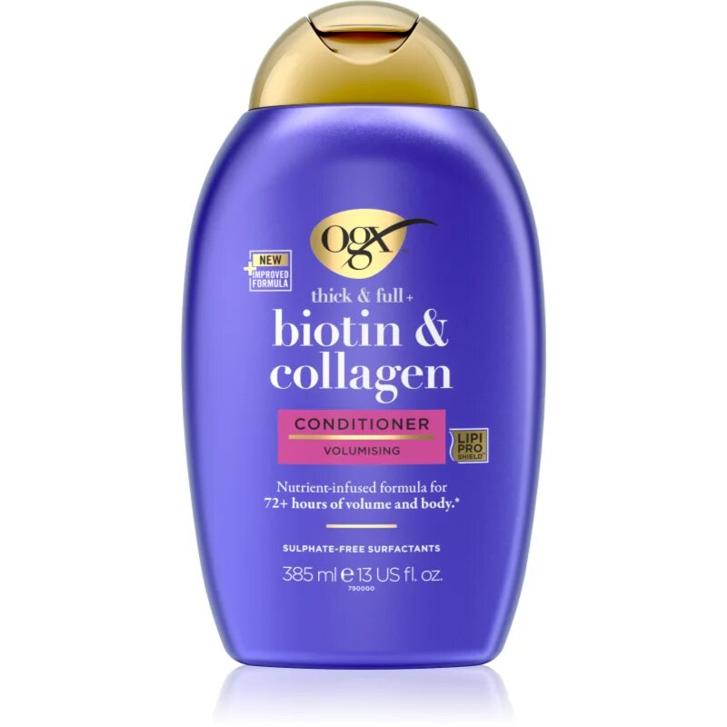 OGX Biotin & Collagen balzam za zgostitev za volumen las 385 ml