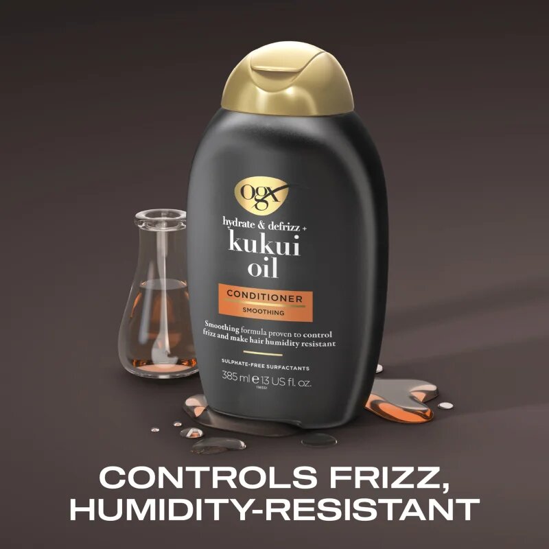 OGX Kukuí Oil vlažilni balzam proti krepastim lasem 385 ml