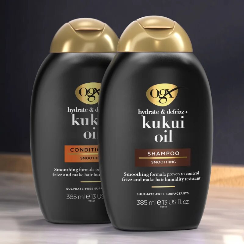 OGX Kukuí Oil vlažilni balzam proti krepastim lasem 385 ml