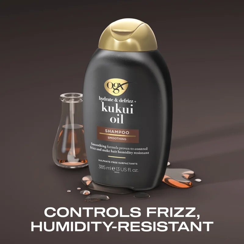 OGX Kukuí Oil vlažilni šampon proti krepastim lasem 385 ml