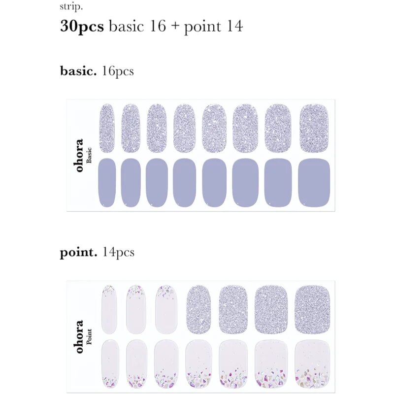 OHORA Gel Nail Sticker N Afterglow nalepke za nohte odtenek ND-196 30 kos