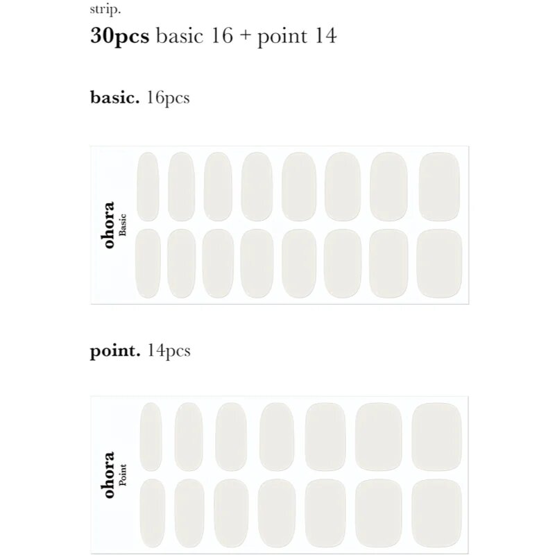 OHORA Gel Nail Sticker N Cream Cotton nalepke za nohte odtenek NB-076 1 kos