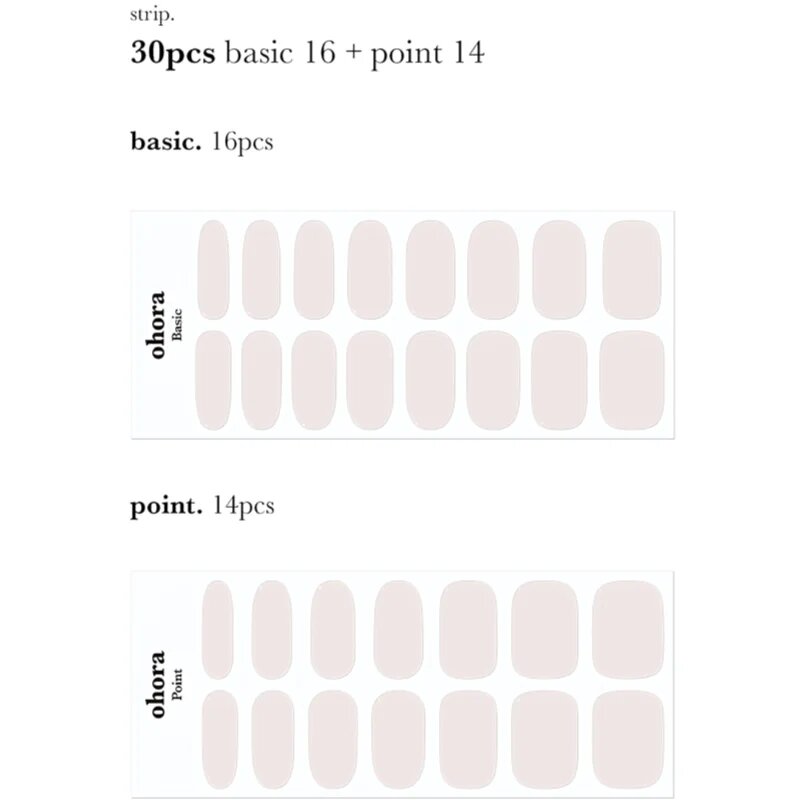 OHORA Gel Nail Sticker N Cream Light nalepke za nohte odtenek NB-089 1 kos