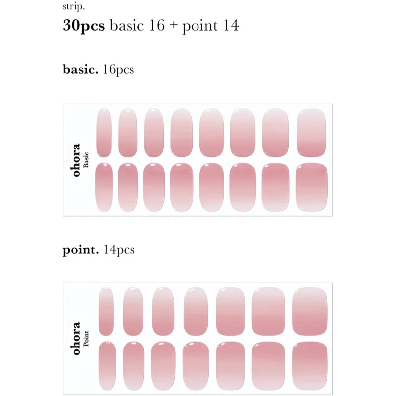OHORA Gel Nail Sticker N Milk Rose nalepke za nohte odtenek ND-173 1 kos