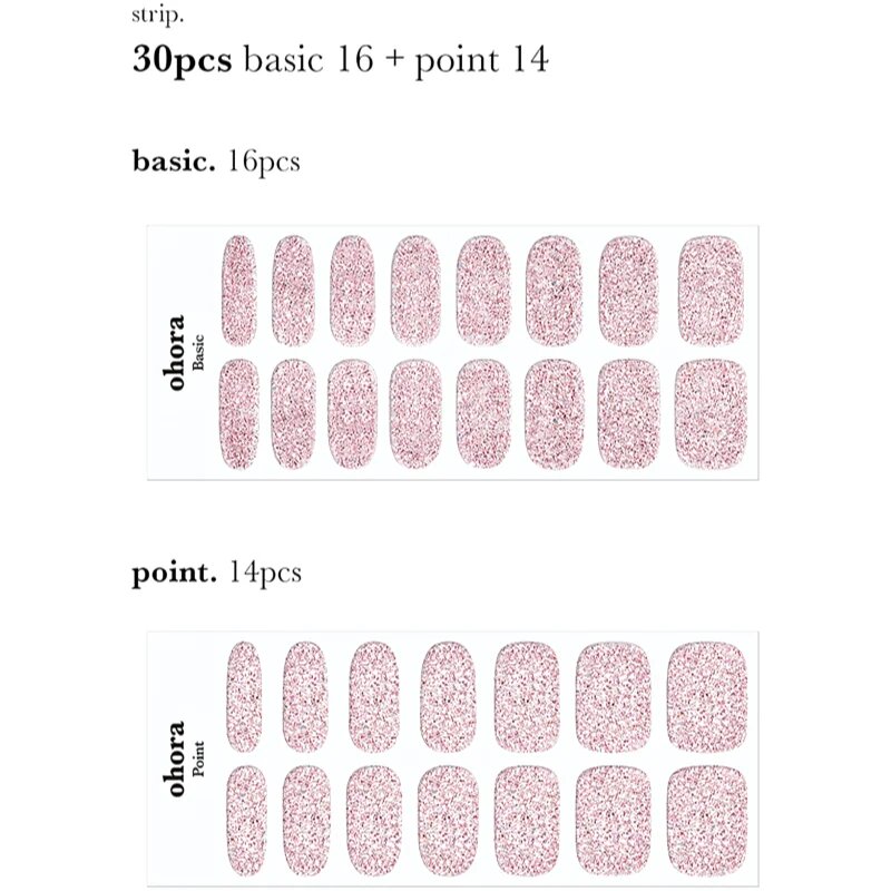 OHORA Gel Nail Sticker N Pixie Dust nalepke za nohte odtenek NB-020 kos