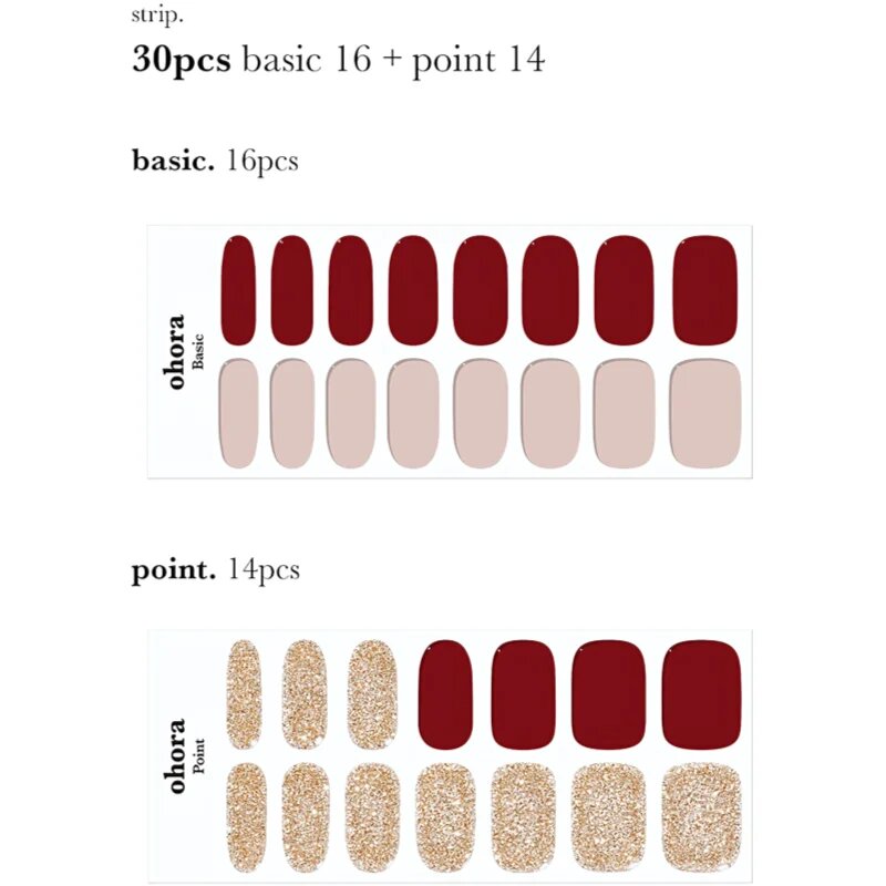 OHORA Gel Nail Sticker N Rosewood nalepke za nohte odtenek ND-047 1 kos