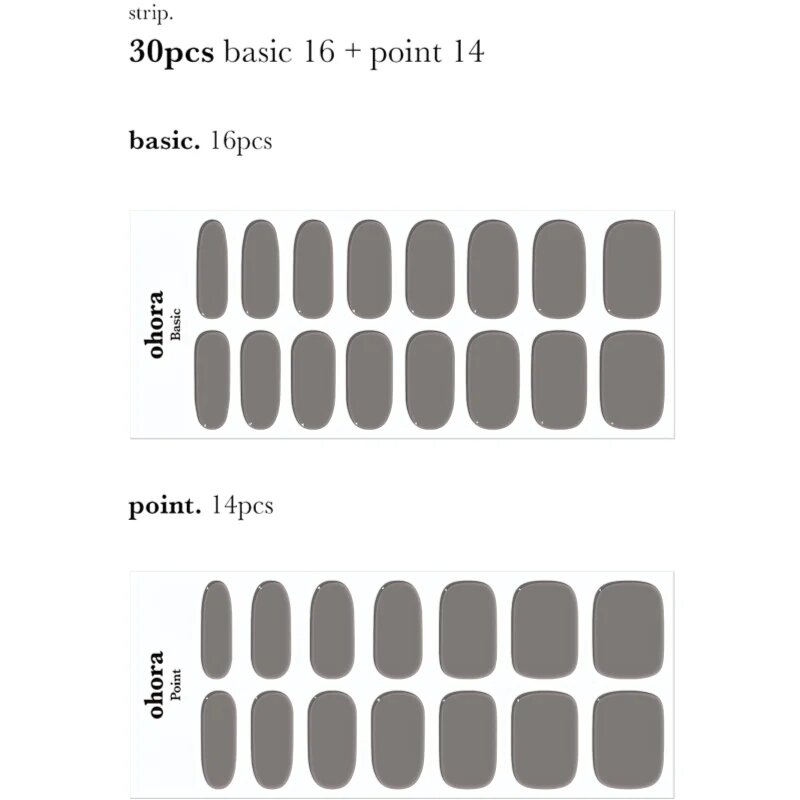 OHORA Gel Nail Sticker N Tint Black nalepke za nohte odtenek NB-068 1 kos
