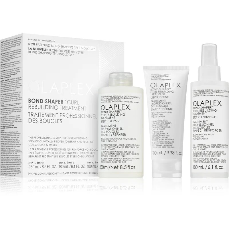 Olaplex Bond Shaper Curl Rebuilding Treatment set set za kodraste lase 3 kos
