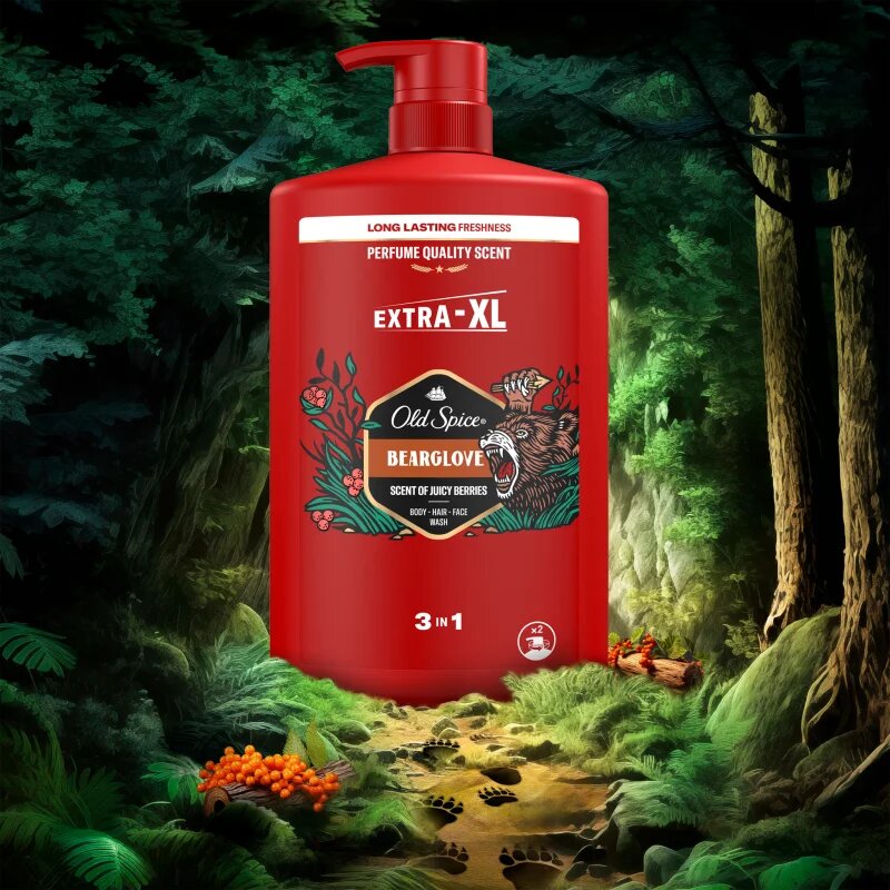 Old Spice Bearglove gel za prhanje za telo in lase 1000 ml