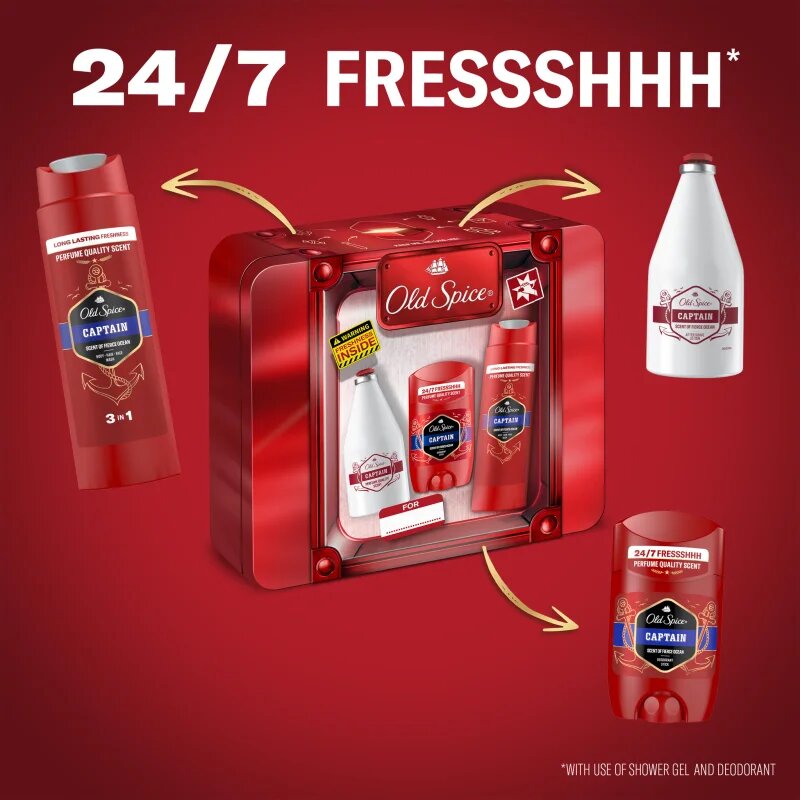 Old Spice Captain Tin Box darilni set za moške