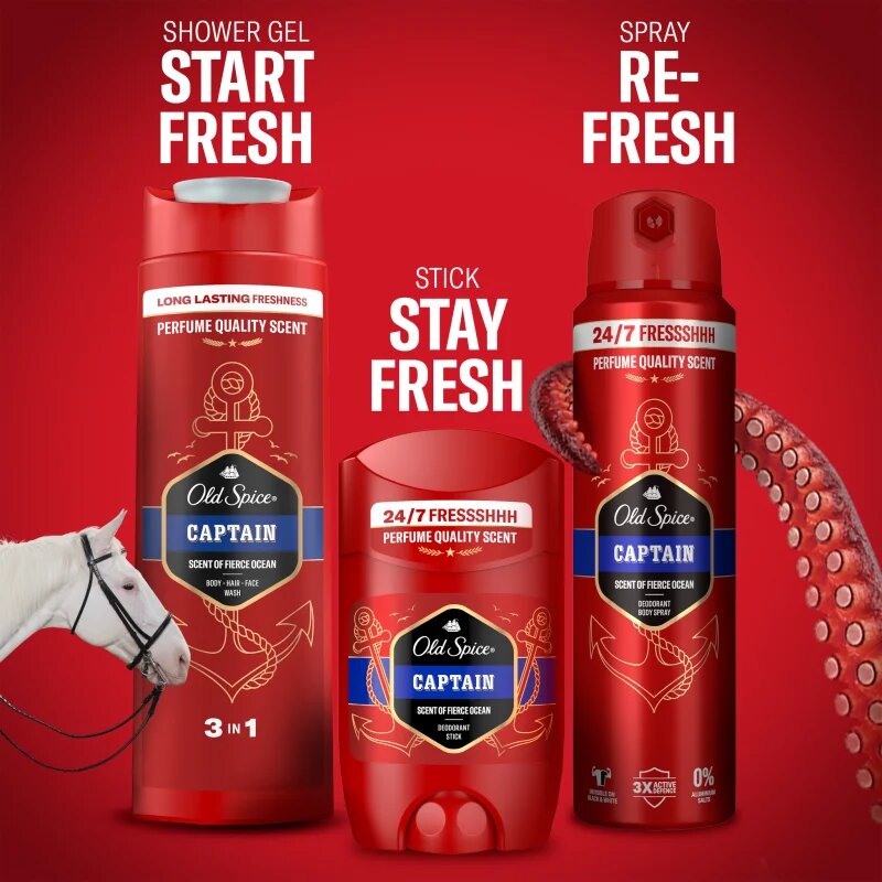 Old Spice Captain trdi deodorant za moške 2x85 ml