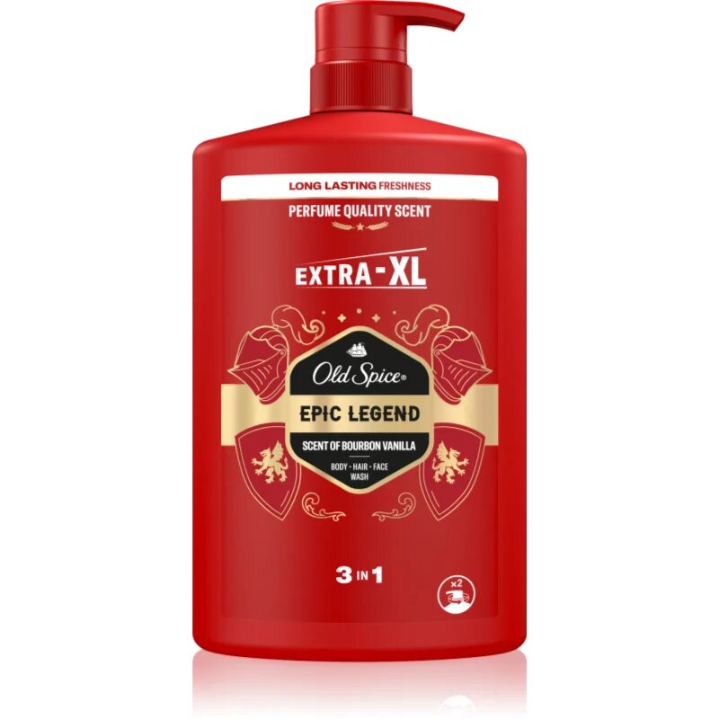 Old Spice Epic Legend gel za prhanje za obraz telo in lase za moške 1000 ml
