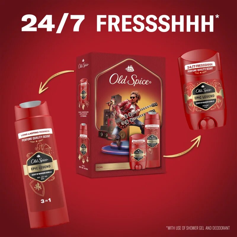 Old Spice Epic Legend Rockstar darilni set za moške