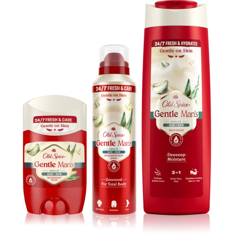 Old Spice Gentle Man's Aloe & Rain set za telo