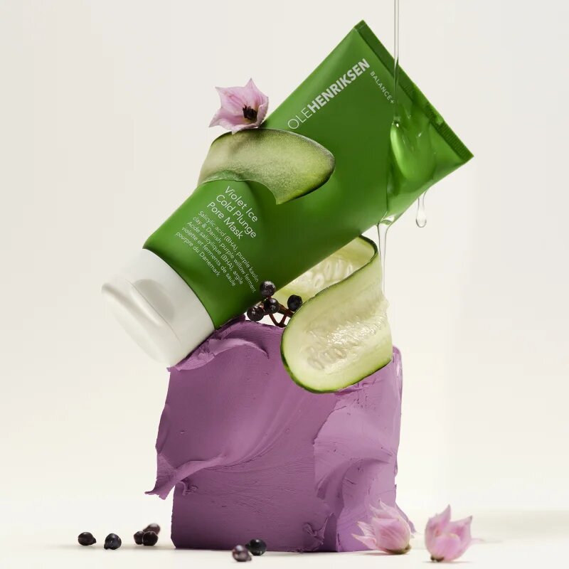 OLEHENRIKSEN Balance+ Violet Ice Cold Plunge Pore Mask razstrupljevalna in čistilna maska 90 g