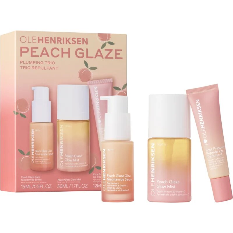 OLEHENRIKSEN Peach Glaze Plumping Trio set za nego obraza