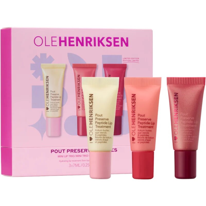 OLEHENRIKSEN Pout Preserve Mini Hydrating Peptide Lip Trio darilni set za ustnice