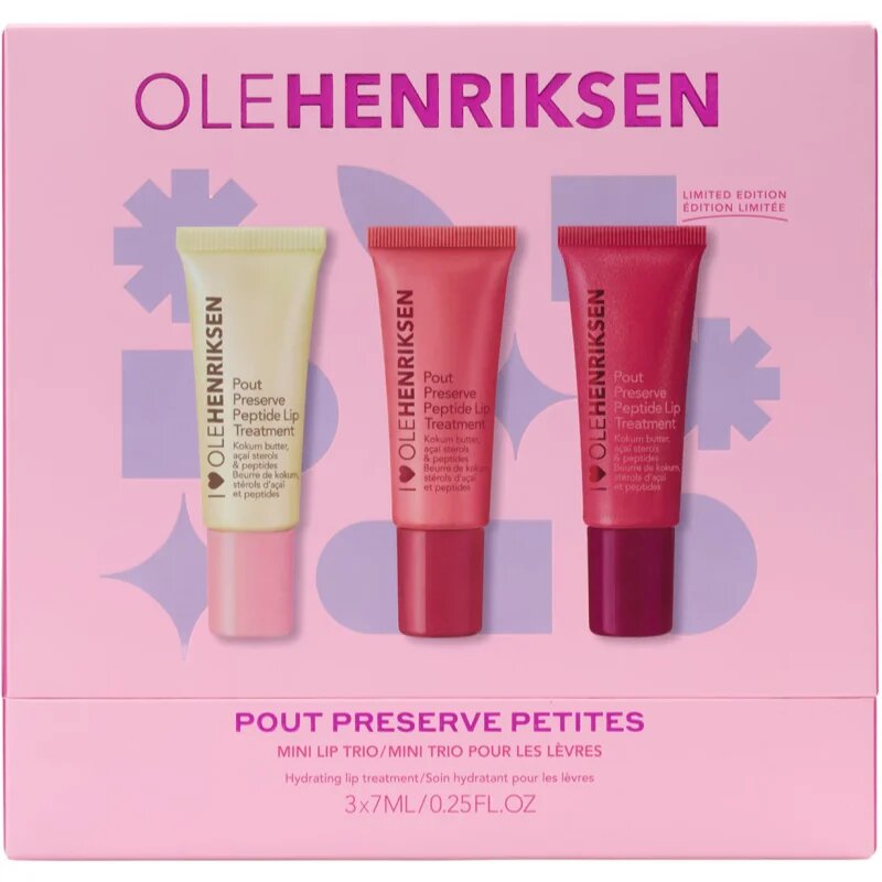 OLEHENRIKSEN Pout Preserve Mini Hydrating Peptide Lip Trio darilni set za ustnice