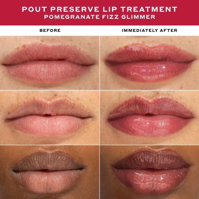 OLEHENRIKSEN Pout Preserve Peptide Lip Treatment vlažilni sijaj za ustnice odtenek Pomegranate Fizz Glimmer 12 ml