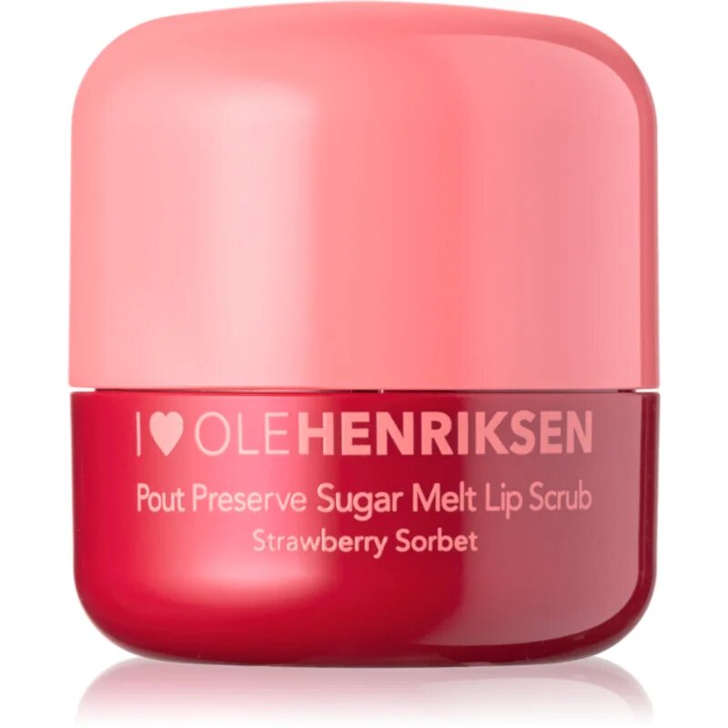 OLEHENRIKSEN Pout Preserve Sugar Melt Exfoliating Lip Scrub sladkorni piling za ustnice odtenek Strawberry Sorbet 8 g