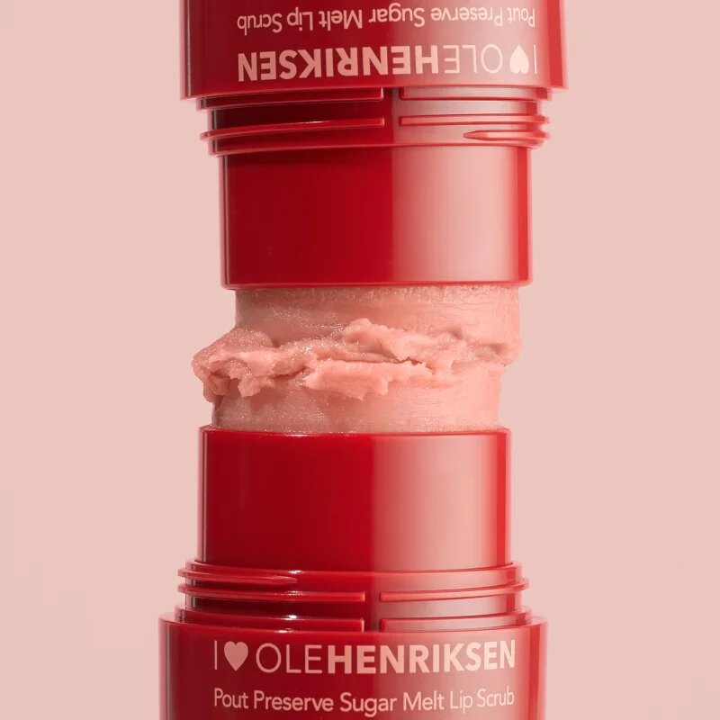 OLEHENRIKSEN Pout Preserve Sugar Melt Exfoliating Lip Scrub sladkorni piling za ustnice odtenek Strawberry Sorbet 8 g
