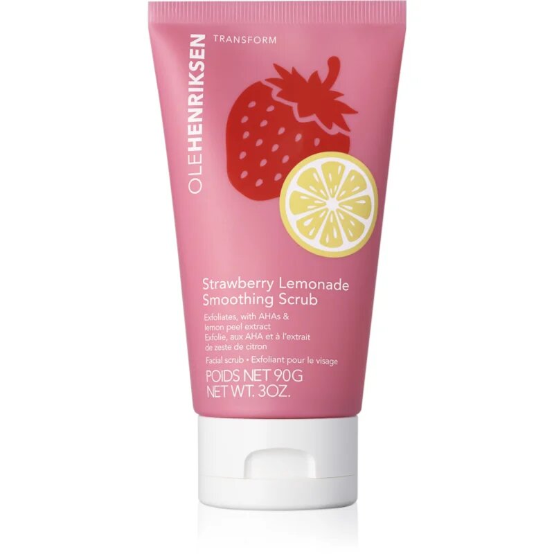 OLEHENRIKSEN Transform Strawberry Lemonade Smoothing Scrub piling za obraz z učinkom eksfoliacije 90 g