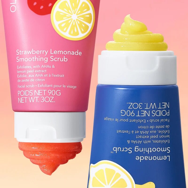 OLEHENRIKSEN Transform Strawberry Lemonade Smoothing Scrub piling za obraz z učinkom eksfoliacije 90 g