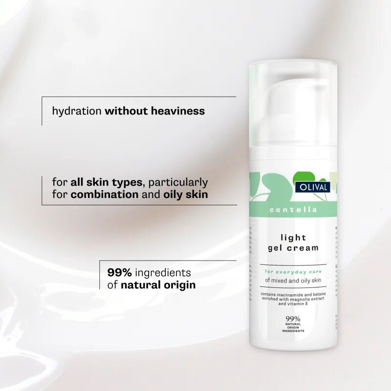 Olival Centella lahka gelasta krema za mešano do mastno kožo 50 ml