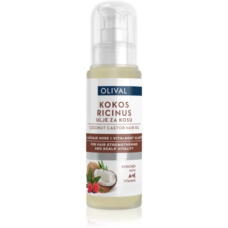 Olival Coconut Castor ricinusovo olje za krepitev las 60 ml