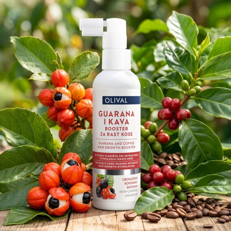 Olival Guarana & Coffee serum za okrepitev in rast las 100 ml