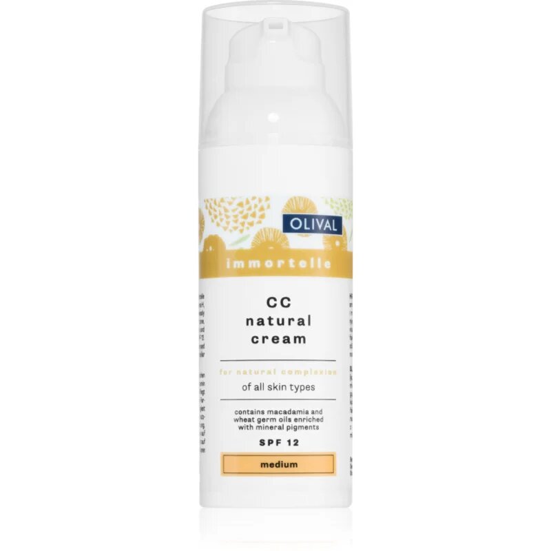 Olival Immortelle Natural vlažilna CC krema SPF 12 odtenek Medium 50 ml