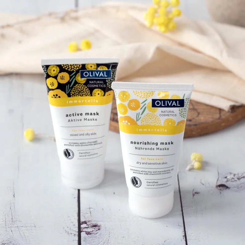 Olival Immortelle Nourishing Mask hranilna maska za občutljivo in suho kožo 75 ml
