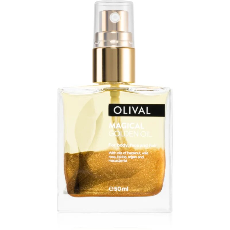 Olival Magical Gloden Oil večnamensko suho olje z bleščicami za obraz telo in lase 50 ml