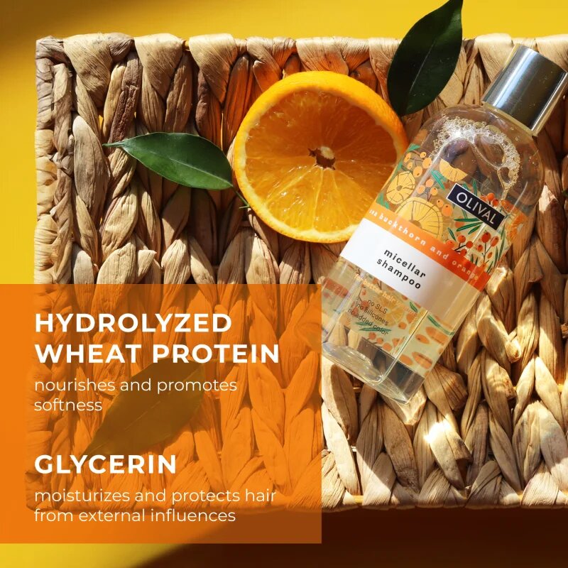Olival Micellar Sea Buckthorn and Orange micelarni šampon za volumen in sijaj 250 ml