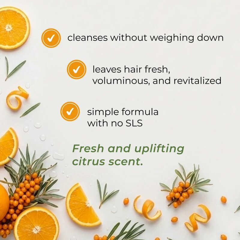 Olival Micellar Sea Buckthorn and Orange micelarni šampon za volumen in sijaj 250 ml