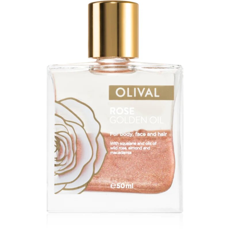 Olival Rose Gold olje z bleščicami za obraz telo in lase 50 ml