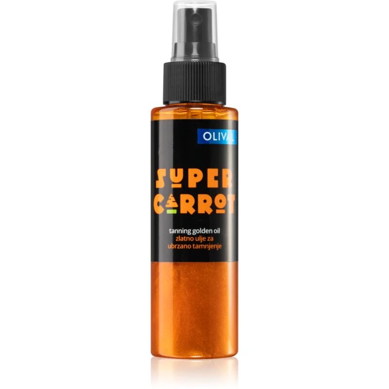 Olival SUPER Carrot Golden Oil olje z bleščicami pospešujoči porjavitev 100 ml